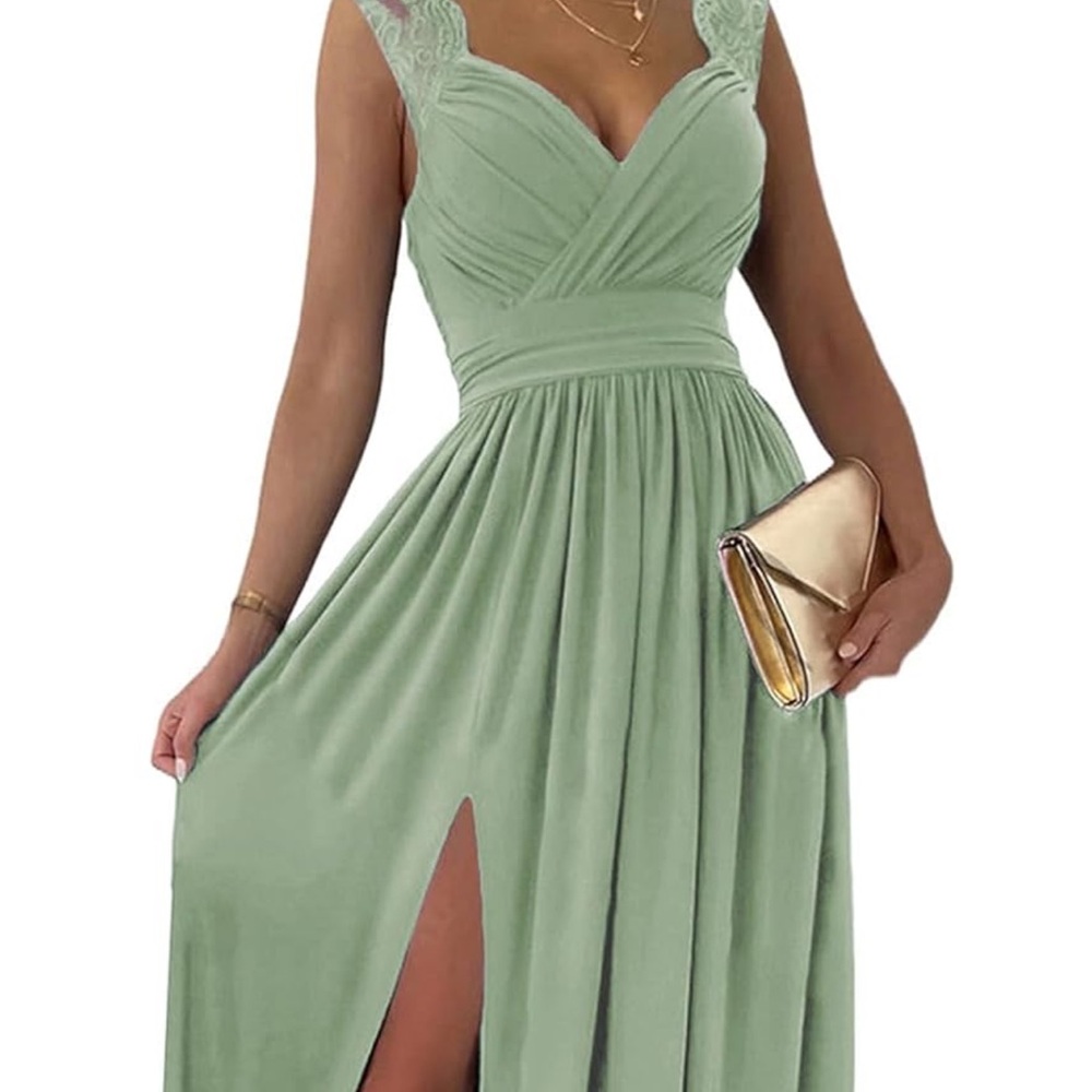 Sage green bridesmaid dress